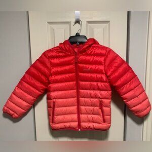 Eddie Bauer Ombré Lightweight Reversible Hooded Puffer Jacket